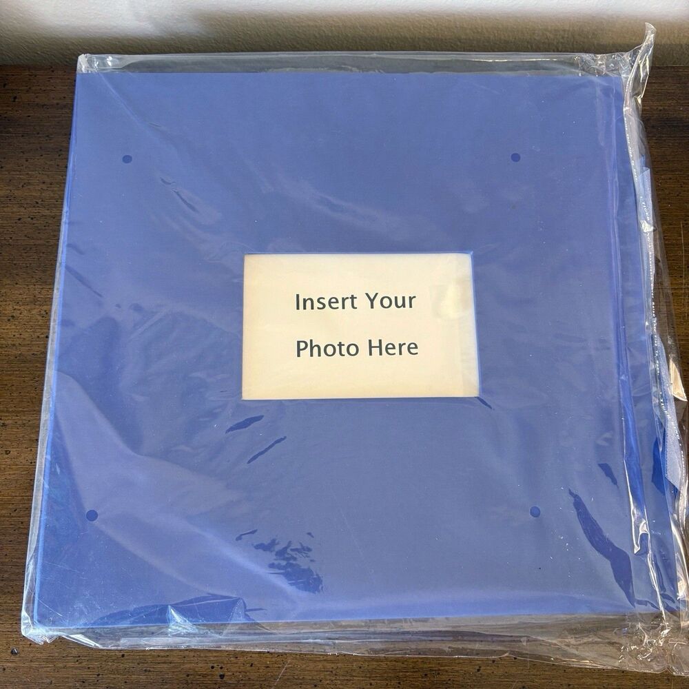 Purple Scrapbook Album Insert Photo Cover 13x14 Papercraft Ribbon Closure